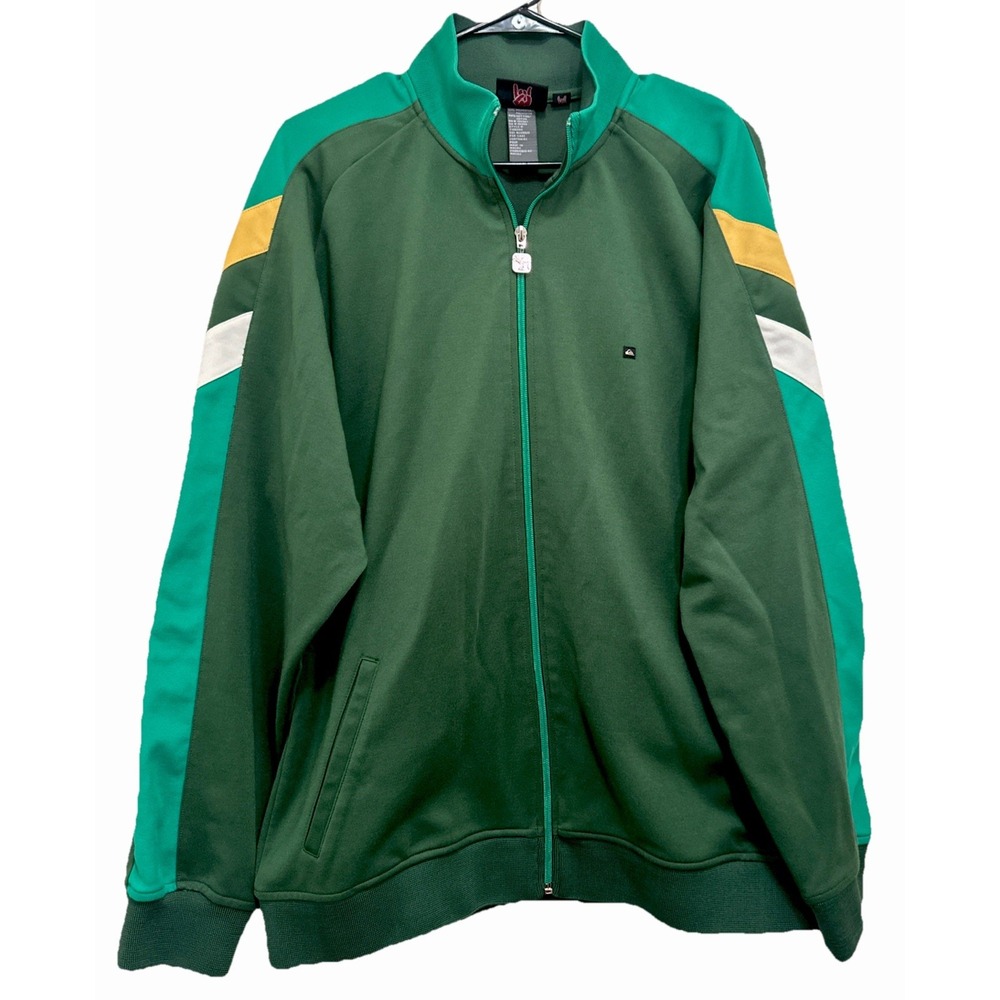 Vintage Quiksilver Track Jacket Mens XL Full Zip Retro Stripe 00s Skate Y2K‎